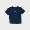 CHERRY Womens American Classic Baby Tee (Navy) 1 CHERRY Womens American Classic Baby Tee (Navy)