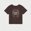 CHERRY Womens Horseshoe Baby Tee (Espresso) 2 CHERRY Womens Horseshoe Baby Tee (Espresso)