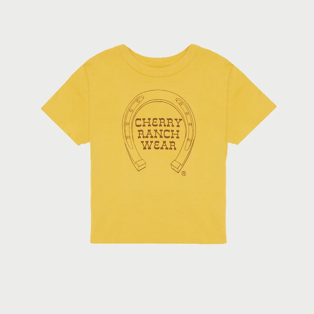 CHERRY Womens Horseshoe Baby Tee (Honey) CHERRY Womens Horseshoe Baby Tee (Honey)