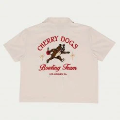 Ready To Wear Cherry Dogs Bowling Shirt (Cream)