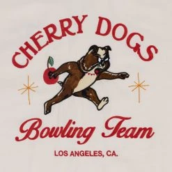 Ready To Wear Cherry Dogs Bowling Shirt (Cream)