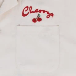 Ready To Wear Cherry Dogs Bowling Shirt (Cream)