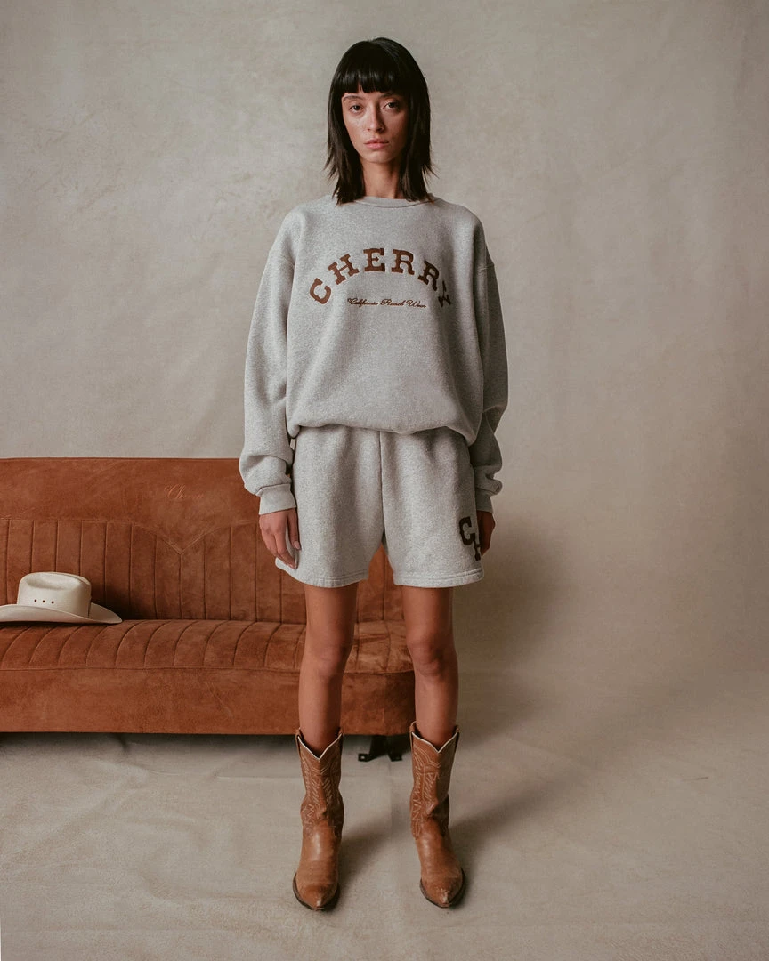 CHERRY Sweatshirts Athletic Crewneck (Heather Grey) CHERRY Sweatshirts Athletic Crewneck (Heather Grey)