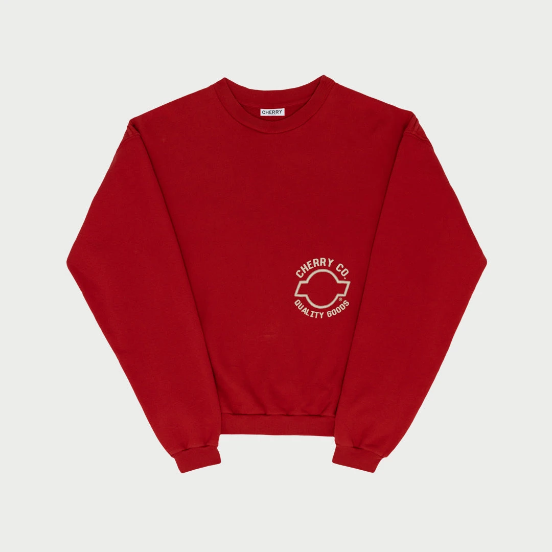 CHERRY Sweatshirts Auto Paint Midweight Crewneck (Chilli) 4 CHERRY Sweatshirts Auto Paint Midweight Crewneck (Chilli)