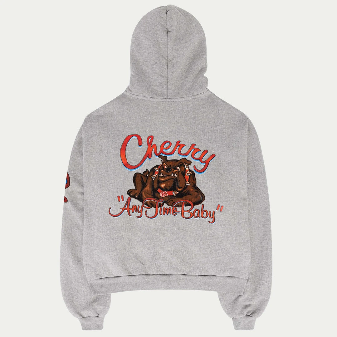 CHERRY Sweatshirts Emblem Midweight Zip-Up Hoodie (Heather Grey) 3 CHERRY Sweatshirts Emblem Midweight Zip-Up Hoodie (Heather Grey)