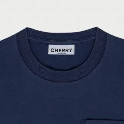 Cherry Bloom Pocket T-Shirt (Faded Navy)