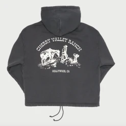 Cherry Valley Ranch Poncho Hoodie (Off Black) Sweatshirts