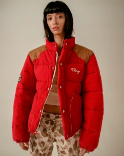 CHERRY Western Puffer Jacket (Red)