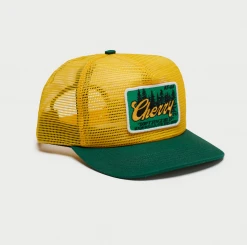 CHERRY Full Trucker Hat (Yellow/Green) Headwear
