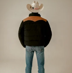 CHERRY Western Puffer Jacket (Red)