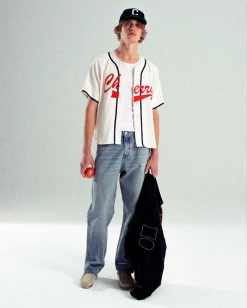 CHERRY Baseball Shirt (Cream) Ready To Wear