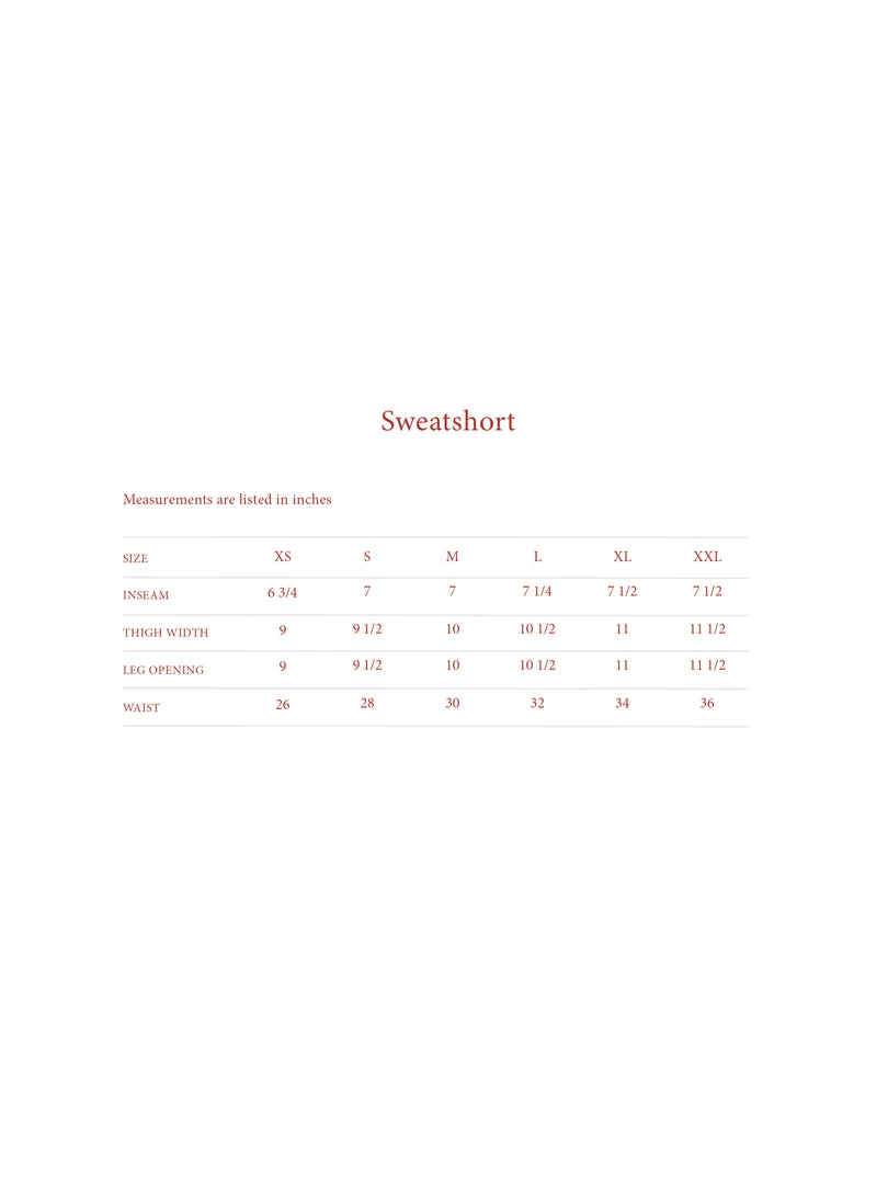 CHERRY All American Midweight Sweatshorts (Cream) CHERRY All American Midweight Sweatshorts (Cream)