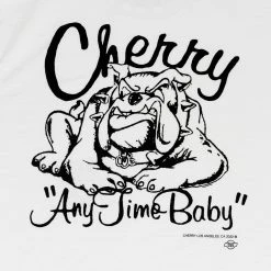 CHERRY Bull Dog Boxy T-Shirt (White) Tees & Longsleeves