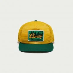 CHERRY Full Trucker Hat (Yellow/Green) Headwear